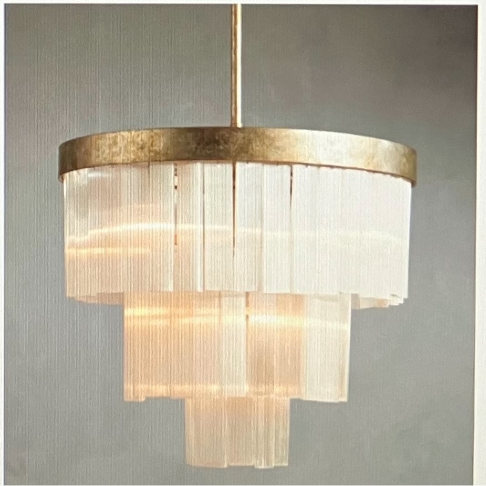 Selenite light fixture